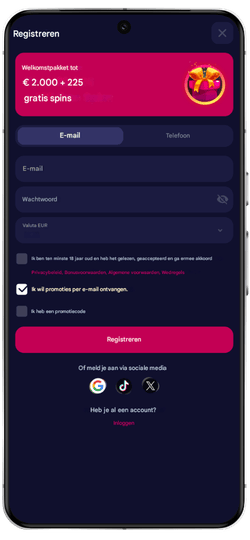 NV Casino Registrering phone